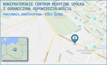 PRACOWNIA ENDOSKOPOWA - BONIFRATERSKIE CENTRUM MEDYCZNE SPÓŁKA Z OGRANICZONĄ ODPOWIEDZIALNOŚCIĄ - KOSYNIERÓW GDYŃSKICH 61,  ŁÓDŹ-GÓRNA