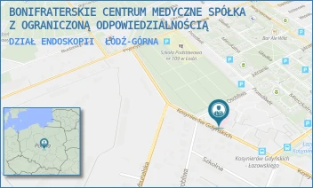 DZIAŁ ENDOSKOPII - BONIFRATERSKIE CENTRUM MEDYCZNE SPÓŁKA Z OGRANICZONĄ ODPOWIEDZIALNOŚCIĄ - UL. KOSYNIERÓW GDYŃSKICH 61,  ŁÓDŹ-GÓRNA