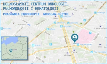 PRACOWNIA ENDOSKOPII - DOLNOŚLĄSKIE CENTRUM ONKOLOGII, PULMONOLOGII I HEMATOLOGII - PL. LUDWIKA HIRSZFELDA 12,  WROCŁAW-KRZYKI