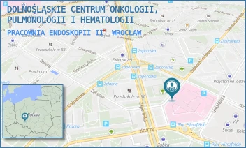 PRACOWNIA ENDOSKOPII II - DOLNOŚLĄSKIE CENTRUM ONKOLOGII, PULMONOLOGII I HEMATOLOGII - PL. LUDWIKA HIRSZFELDA 12,  WROCŁAW