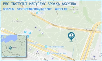 ODDZIAŁ GASTROENTEROLOGICZNY - EMC INSTYTUT MEDYCZNY SPÓŁKA AKCYJNA - UL. PILCZYCKA 144-148,  WROCŁAW