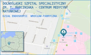 DZIAŁ ENDOSKOPII - DOLNOŚLĄSKI SZPITAL SPECJALISTYCZNY IM. T. MARCINIAKA - CENTRUM MEDYCYNY RATUNKOWEJ - UL. GEN. AUGUSTA EMILA FIELDORFA 2,  WROCŁAW-FABRYCZNA