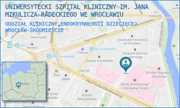 ODDZIAŁ KLINICZNY ENDOKRYNOLOGII DZIECIĘCEJ - UNIWERSYTECKI SZPITAL KLINICZNY IM. JANA MIKULICZA-RADECKIEGO WE WROCŁAWIU - UL. TYTUSA CHAŁUBIŃSKIEGO 2-2A, WROCŁAW-ŚRÓDMIEŚCIE