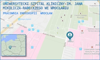 PRACOWNIA ENDOSKOPII - UNIWERSYTECKI SZPITAL KLINICZNY IM. JANA MIKULICZA-RADECKIEGO WE WROCŁAWIU - UL. BOROWSKA 213, WROCŁAW