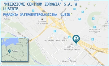 PORADNIA GASTROENTEROLOGICZNA - "MIEDZIOWE CENTRUM ZDROWIA" S.A. W LUBINIE - UL. M.SKŁODOWSKIEJ-CURIE 54-60, LUBIN