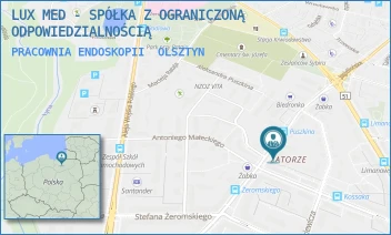 PRACOWNIA ENDOSKOPII - LUX MED - SPÓŁKA Z OGRANICZONĄ ODPOWIEDZIALNOŚCIĄ - JAGIELLOŃSKA 26/1A,  OLSZTYN