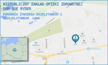 PORADNIA ŻYWIENIA DOJELITOWEGO I POZAJELITOWEGO - NIEPUBLICZNY ZAKŁAD OPIEKI ZDROWOTNEJ DOM SUE RYDER - UL. WARSZAWSKA 79,  ŁASK