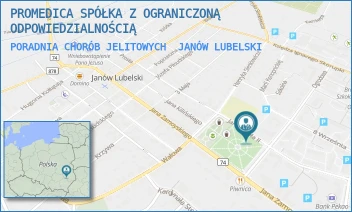 PORADNIA CHORÓB JELITOWYCH - PROMEDICA SPÓŁKA Z OGRANICZONĄ ODPOWIEDZIALNOŚCIĄ - J.PAWŁA II 5,  JANÓW LUBELSKI