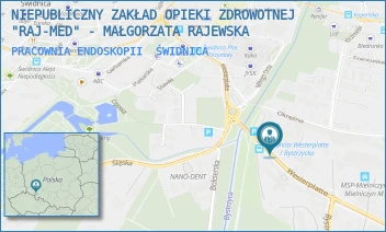 PRACOWNIA ENDOSKOPII - NIEPUBLICZNY ZAKŁAD OPIEKI ZDROWOTNEJ "RAJ-MED" - MAŁGORZATA RAJEWSKA - UL. WESTERPLATTE 53,  ŚWIDNICA