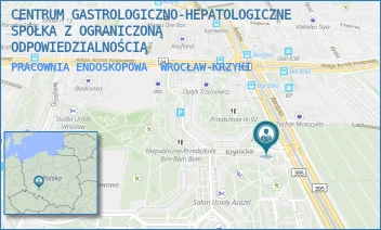 PRACOWNIA ENDOSKOPOWA - CENTRUM GASTROLOGICZNO-HEPATOLOGICZNE SPÓŁKA Z OGRANICZONĄ ODPOWIEDZIALNOŚCIĄ - UL. KRYNICKA 37-39/1,  WROCŁAW-KRZYKI