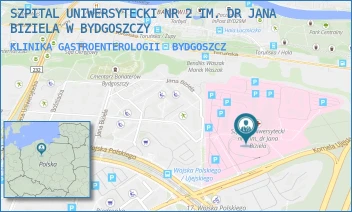 KLINIKA GASTROENTEROLOGII - SZPITAL UNIWERSYTECKI NR 2 IM. DR JANA BIZIELA W BYDGOSZCZY - UJEJSKIEGO 75,  BYDGOSZCZ
