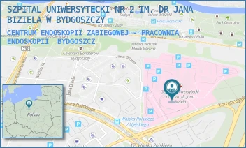 CENTRUM ENDOSKOPII ZABIEGOWEJ - PRACOWNIA ENDOSKOPII - SZPITAL UNIWERSYTECKI NR 2 IM. DR JANA BIZIELA W BYDGOSZCZY - UJEJSKIEGO 75,  BYDGOSZCZ