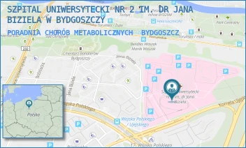 PORADNIA CHORÓB METABOLICZNYCH - SZPITAL UNIWERSYTECKI NR 2 IM. DR JANA BIZIELA W BYDGOSZCZY - UJEJSKIEGO 75,  BYDGOSZCZ