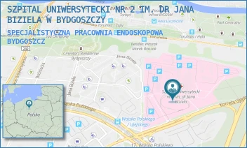 SPECJALISTYCZNA PRACOWNIA ENDOSKOPOWA - SZPITAL UNIWERSYTECKI NR 2 IM. DR JANA BIZIELA W BYDGOSZCZY - UJEJSKIEGO 75,  BYDGOSZCZ