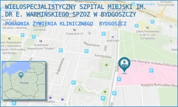 PORADNIA ŻYWIENIA KLINICZNEGO - SZPITAL KLINICZNY IM. DR. E. WARMIŃSKIEGO POLITECHNIKI BYDGOSKIEJ- SPZOZ W BYDGOSZCZY - SZPITALNA 19,  BYDGOSZCZ