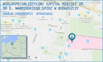 ZAKŁAD ENDOSKOPII - SZPITAL KLINICZNY IM. DR. E. WARMIŃSKIEGO POLITECHNIKI BYDGOSKIEJ- SPZOZ W BYDGOSZCZY - SZPITALNA 19,  BYDGOSZCZ