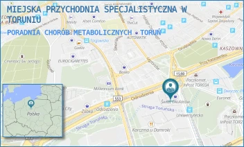 PORADNIA CHORÓB METABOLICZNYCH - MIEJSKA PRZYCHODNIA SPECJALISTYCZNA W TORUNIU - UNIWERSYTECKA 17,  TORUŃ