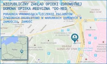 PORADNIA PROWADZĄCA LECZENIE PACJENTÓW ŻYWIONYCH DOJELITOWO W WARUNKACH DOMOWYCH W ZAMOŚCIU - NIEPUBLICZNY ZAKŁAD OPIEKI ZDROWOTNEJ DOMOWA OPIEKA MEDYCZNA "DO-MED " - ALEJE JANA PAWŁA II 19,  ZAMOŚĆ