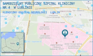 KLINICZNY ODDZIAŁ NEUROLOGII - UNIWERSYTECKI SZPITAL KLINICZNY NR 4 W LUBLINIE - DR. K. JACZEWSKIEGO 8,  LUBLIN