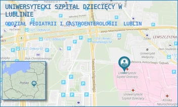 ODDZIAŁ PEDIATRII I GASTROENTEROLOGII - UNIWERSYTECKI SZPITAL DZIECIĘCY W LUBLINIE - PROF. ANTONIEGO GĘBALI 6,  LUBLIN