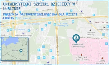 PORADNIA GASTROENTEROLOGICZNA DLA DZIECI - UNIWERSYTECKI SZPITAL DZIECIĘCY W LUBLINIE - PROF. ANTONIEGO GĘBALI 6,  LUBLIN