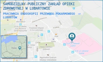 PRACOWNIA ENDOSKOPII PRZEWODU POKARMOWEGO - SAMODZIELNY PUBLICZNY ZAKŁAD OPIEKI ZDROWOTNEJ W LUBARTOWIE - CICHA 14,  LUBARTÓW