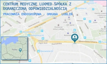 PRACOWNIA ENDOSKOPOWA - ORKANA - CENTRUM MEDYCZNE LUXMED SPÓŁKA Z OGRANICZONĄ ODPOWIEDZIALNOŚCIĄ - WŁADYSŁAWA ORKANA 7,  LUBLIN