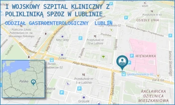 ODDZIAŁ GASTROENTEROLOGICZNY - 1 WOJSKOWY SZPITAL KLINICZNY Z POLIKLINIKĄ SPZOZ W LUBLINIE - AL. RACŁAWICKIE 23,  LUBLIN
