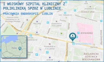 PRACOWNIA ENDOSKOPII - 1 WOJSKOWY SZPITAL KLINICZNY Z POLIKLINIKĄ SPZOZ W LUBLINIE - AL. RACŁAWICKIE 23,  LUBLIN