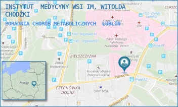PORADNIA CHORÓB METABOLICZNYCH - INSTYTUT  MEDYCYNY WSI IM. WITOLDA CHODŹKI - JACZEWSKIEGO 2,  LUBLIN