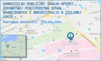PRACOWNIA ENDOSKOPII - SAMODZIELNY PUBLICZNY ZAKŁAD OPIEKI ZDROWOTNEJ MINISTERSTWA SPRAW WEWNĘTRZNYCH I ADMINISTRACJI W ZIELONEJ GÓRZE - UL. WAZÓW 42,  ZIELONA GÓRA