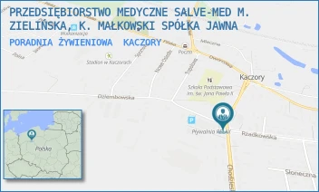 PORADNIA ŻYWIENIOWA - PRZEDSIĘBIORSTWO MEDYCZNE SALVE-MED M. ZIELIŃSKA, K. MAŁKOWSKI SPÓŁKA JAWNA - CHODZIESKA 6 A,  KACZORY