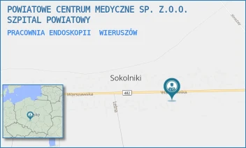 PRACOWNIA ENDOSKOPII - POWIATOWE CENTRUM MEDYCZNE SP. Z.O.O. SZPITAL POWIATOWY - UL. WARSZAWSKA 104,  WIERUSZÓW