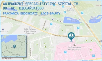 PRACOWNIA ENDOSKOPII - WOJEWÓDZKI SPECJALISTYCZNY SZPITAL IM. DR  WŁ. BIEGAŃSKIEGO - UL. GEN. KAROLA KNIAZIEWICZA 1/5,  ŁÓDŹ-BAŁUTY