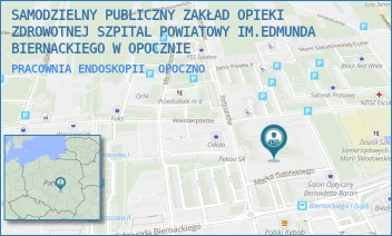 PRACOWNIA ENDOSKOPII - SAMODZIELNY PUBLICZNY ZAKŁAD OPIEKI ZDROWOTNEJ SZPITAL POWIATOWY IM.EDMUNDA BIERNACKIEGO W OPOCZNIE - UL. PARTYZANTÓW 30,  OPOCZNO
