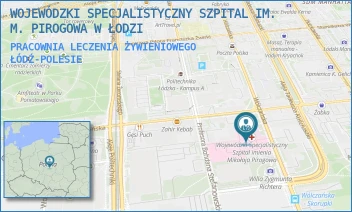 PRACOWNIA LECZENIA ŻYWIENIOWEGO - WOJEWÓDZKI SPECJALISTYCZNY SZPITAL IM. M. PIROGOWA W ŁODZI - UL. WÓLCZAŃSKA 191/195,  ŁÓDŹ-POLESIE