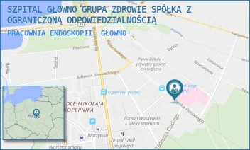 PRACOWNIA ENDOSKOPII - SZPITAL GŁOWNO GRUPA ZDROWIE SPÓŁKA Z OGRANICZONĄ ODPOWIEDZIALNOŚCIĄ - UL. WOJSKA POLSKIEGO 32/34,  GŁOWNO