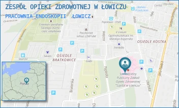 PRACOWNIA ENDOSKOPII - ZESPÓŁ OPIEKI ZDROWOTNEJ W ŁOWICZU - UL. UŁAŃSKA 28,  ŁOWICZ