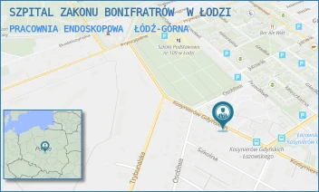 PRACOWNIA ENDOSKOPOWA - SZPITAL ZAKONU BONIFRATRÓW  W ŁODZI - KOSYNIERÓW GDYŃSKICH 61,  ŁÓDŹ-GÓRNA