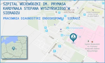 PRACOWNIA DIAGNOSTYKI ENDOSKOPOWEJ - SZPITAL WOJEWÓDZKI IM. PRYMASA KARDYNAŁA STEFANA WYSZYŃSKIEGO W SIERADZU - UL. ARMII KRAJOWEJ 7,  SIERADZ
