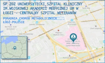 PORADNIA CHORÓB METABOLICZNYCH - SP ZOZ UNIWERSYTECKI SZPITAL KLINICZNY NR 2 UNIWERSYTETU MEDYCZNEGO  W ŁODZI - UL. STEFANA ŻEROMSKIEGO 113,  ŁÓDŹ-POLESIE