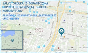 PRACOWNIA DIAGNOSTYCZNA GASTROSKOPII - SALVE SPÓŁKA Z OGRANICZONĄ ODPOWIEDZIALNOŚCIĄ SPÓŁKA KOMANDYTOWA - UL. KS. ZDZISŁAWA WUJAKA 5,  ŁÓDŹ-WIDZEW