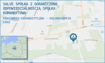 PRACOWNIA DIAGNOSTYCZNA - KOLONOSKOPIA - SALVE SPÓŁKA Z OGRANICZONĄ ODPOWIEDZIALNOŚCIĄ SPÓŁKA KOMANDYTOWA - UL. ARMII KRAJOWEJ 39,  ŁÓDŹ