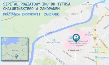 PRACOWNIA ENDOSKOPII - SZPITAL POWIATOWY IM. DR TYTUSA CHAŁUBIŃSKIEGO W ZAKOPANEM - UL. KAMIENIEC 10,  ZAKOPANE