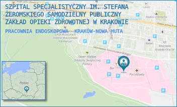 PRACOWNIA ENDOSKOPOWA - SZPITAL SPECJALISTYCZNY IM. STEFANA ŻEROMSKIEGO SAMODZIELNY PUBLICZNY ZAKŁAD OPIEKI ZDROWOTNEJ W KRAKOWIE - UL. OS. NA SKARPIE 66,  KRAKÓW-NOWA HUTA