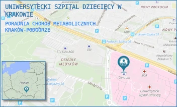 PORADNIA CHORÓB METABOLICZNYCH - UNIWERSYTECKI SZPITAL DZIECIĘCY W KRAKOWIE - UL. WIELICKA 265,  KRAKÓW-PODGÓRZE