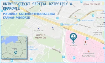 PORADNIA GASTROENTEROLOGICZNA - UNIWERSYTECKI SZPITAL DZIECIĘCY W KRAKOWIE - UL. WIELICKA 265,  KRAKÓW-PODGÓRZE