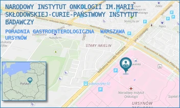 PORADNIA GASTROENTEROLOGICZNA - NARODOWY INSTYTUT ONKOLOGII IM.MARII SKŁODOWSKIEJ-CURIE-PAŃSTWOWY INSTYTUT BADAWCZY - ROENTGENA 5,  WARSZAWA URSYNÓW