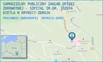 PRACOWNIA ENDOSKOPII - SAMODZIELNY PUBLICZNY ZAKŁAD OPIEKI ZDROWOTNEJ - SZPITAL IM.DR. JÓZEFA DIETLA W KRYNICY-ZDROJU - UL. JÓZEFA IGNACEGO KRASZEWSKIEGO 142,  KRYNICA-ZDRÓJ