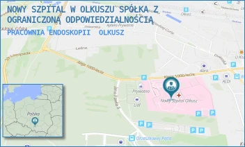 PRACOWNIA ENDOSKOPII - NOWY SZPITAL W OLKUSZU SPÓŁKA Z OGRANICZONĄ ODPOWIEDZIALNOŚCIĄ - UL. 1000-LECIA 13,  OLKUSZ